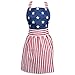 DII 4th of July Patriotic Kitchen Apron, Red White & Blue