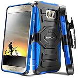Evocel Galaxy S6 Case - Dual Layer [New Generation] Rugged Holster Case with Kick-stand and Belt Swivel Clip (Samsung Galaxy S6) Retail Packaging, Blue