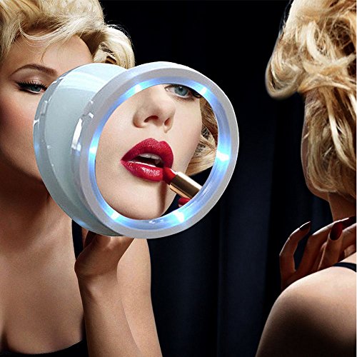 Fightart 8x magnifying mirror - led vanity mirror with …