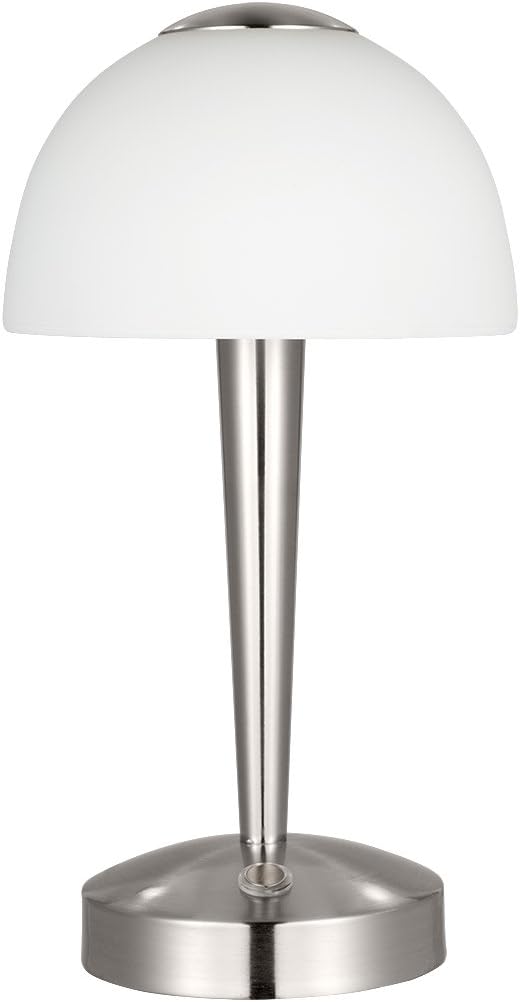 Yepran 11" End Side Bedside table lamp, LED Touch Lamp Dimmer with 3 Brightness Levels Metal Base Glass Shade for Bedroom Living Room Home Decorations (lampshade2)