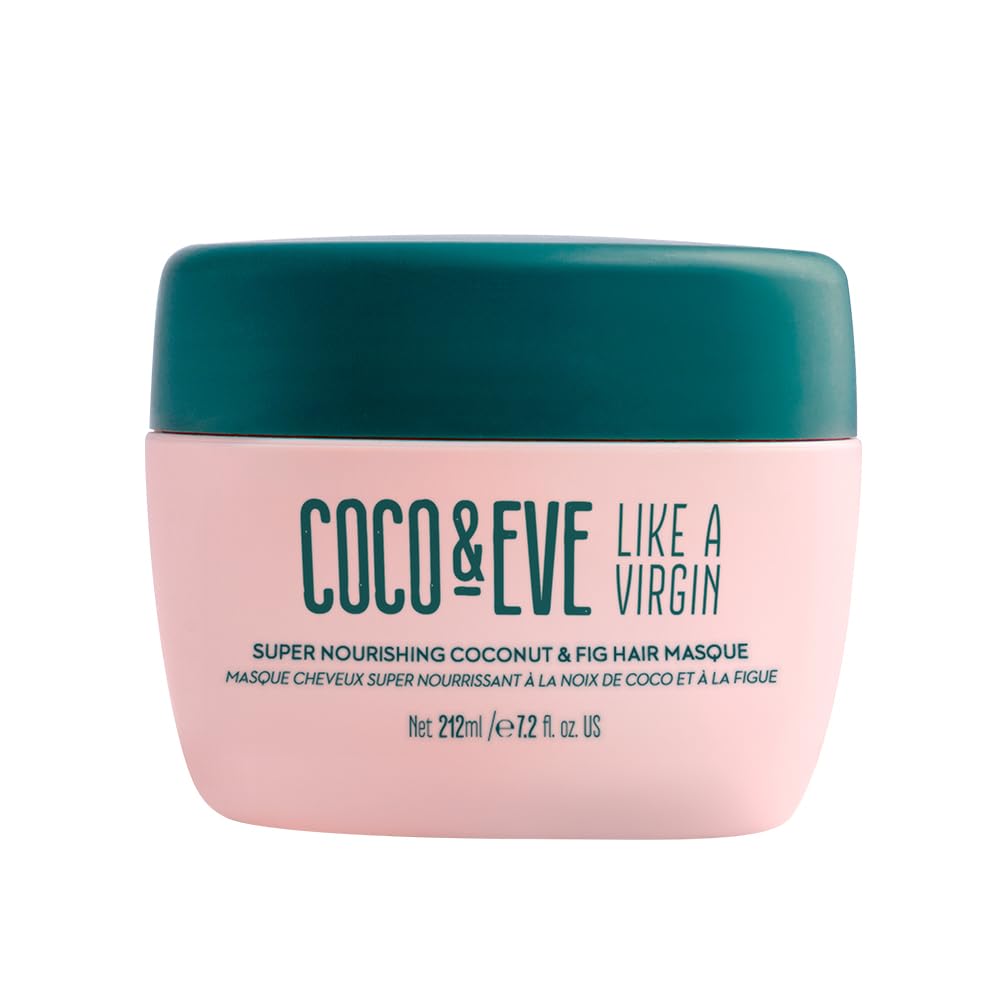 Coco & Eve Like a Virgin Hair Masque - Super Nourishing Fig & Coconut Hair Mask for Dry Damaged Hair| Deep Conditioning Hair Treatment. Shea Moisture Deep Conditioner with Argan Oil for Repair (212ml)