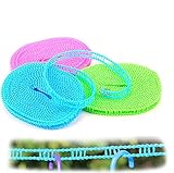 Marrywindix 1 Pcs Outdoor 5m Windproof Clothesline Clothes Cord Color Random