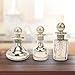 Stonebriar Antique Silver Mercury Glass Decorative Bottles with Stoppers Set
