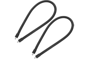 Parliky 2pcs 50cm Gooseneck Mic Arm Extension with 1/4 Male Threads Flexible Tripod Extension Arm for Camera