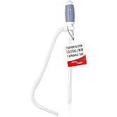 TERA PUMP Durable Manual Fuel Transfer Pump Siphon | Hand Siphon for Gasoline, Diesel, Light Oils, Kerosene, Non-Potable Water, Transfer 3.2 GPM, Flexible Suction Tube