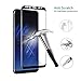 [2 Pack] Samsung Galaxy S8 Plus Screen Protector, Alfort Tempered Glass Screen Protector Film [Full Coverage] 0.26mm 9H Hardness Protective Film for Samsung Galaxy S8 Plus Smartphone [Black]