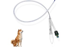 SZEMENTMD Dog Urinary Catheter – Dual-Lumen Catheter with Metal Guide Wire, Premium Silicone Urinary Catheter for All Dog Breeds (10Fr, Ø 3.3mm, L 32cm)-5PCS