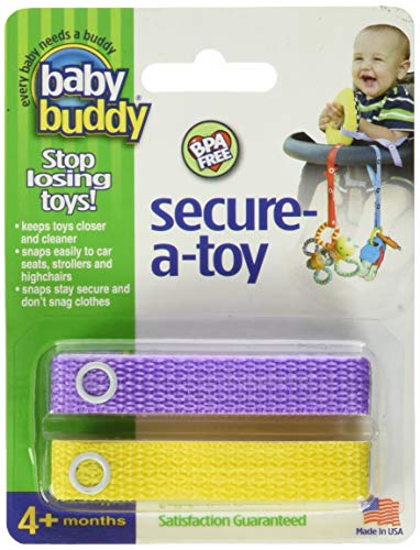 Baby Buddy Secure-A-Toy - Straps Toys, Teether, or