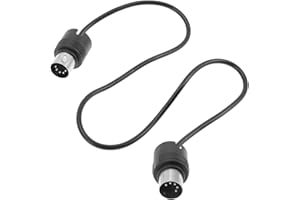 GLEAVI Midi Male to Male Connection Cable 0.5M Straight and Right Angle 5-Pin for Keyboard Audio and