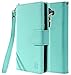 LG G4 Case, Style4U Premium PU Leather Stand Wallet Case with ID Credit Card/Cash Slots for LG G4 + 1 Stylus [Mint Green]