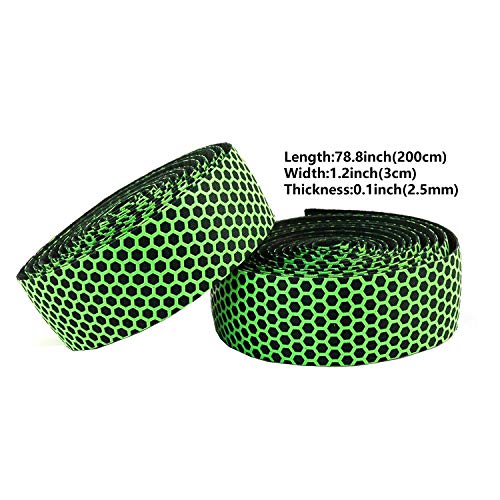 Wetest CD-1 Road Bike Handlebar Tapes EVA Bicycle Bar Tape for Cycling Handle Wraps for Touring Cycling, Green