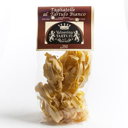 Tagliatelle Pasta with White Truffles by Valnerina Tartufi (250 gram)