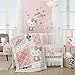 Lambs & Ivy Hello Kitty Hearts 4-Piece Crib Bumper, Pink/White