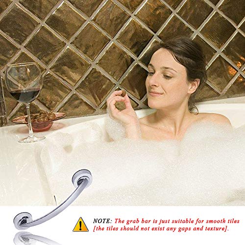Shower Grab Bar Bathroom Handle Grip Bar Rail Strong Suction Cup Anti-Slip Bath Safety Handrail for Shower Room Bath - Chrome