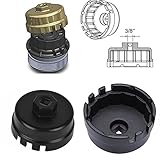 Bestong Oil Filter Wrench for Toyota & Lexus Prius Matrix Rav4 Auris Corolla Highlander Avalon Camry Scion 1.8 Liter Engines Fits 3/8 & 1/2 Drive 64.5mm (1.8L, Black)