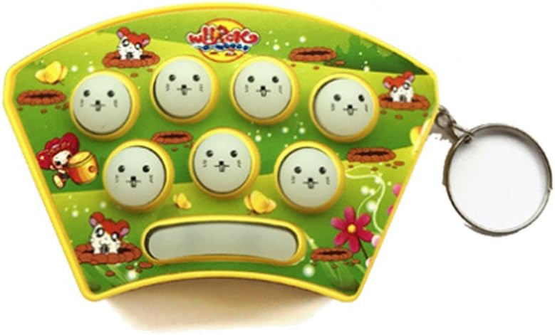 Fun Squeeze Mole Toy Electronic Game for Kids Mini Playing Hamster Game Trumpet Playing Mice Playing Children Adult Handheld Game Puzzle Classic Toys with Voice (Random Color)