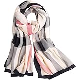 JERLA Women's Scarves Lady Light Soft Fashion Solid Scarf Wrap Shawl plaid scarf