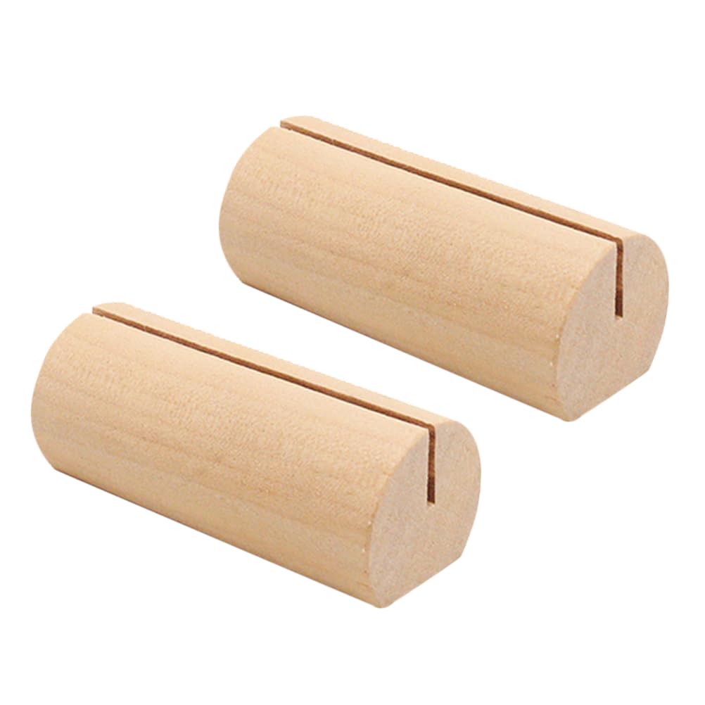 STOBOK 10pcs Wooden Card Holder Rustic Wood Card Holders Table Number Wedding Place s Photo Stand for Wedding Party,Medium