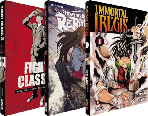 Ablaze Manhwa Spotlight Pack – Action/Adventure: Heavenly Demon Reborn 1 / Fight Class 3-1 / Immortal Regis Omnibus 1