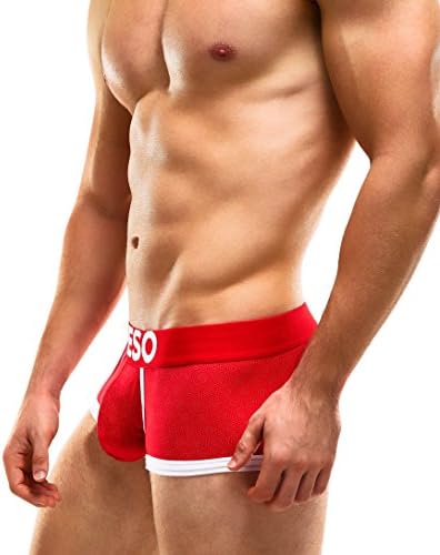 DVESO Men's Low Rise Trunk Japanese Traditional Patterned "EDO KOMON" Red / Size S