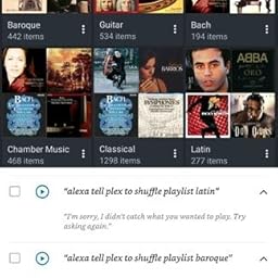 play plex music on alexa