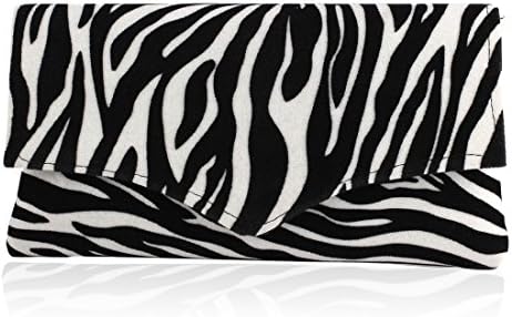 Authentic African Hand Made Zebra Print Envelope Clutch (Kenya)