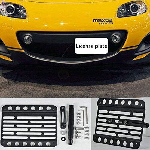 Jyeee for 2006-2008 Mazda MX-5 Miata NC Front Bumper Tow Hook License Plate Mount Bracket