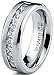 Metal Masters Co. Titanium Men's Wedding Band Engagement Ring with 9 large Princess Cut Cubic Zirconia Size 14