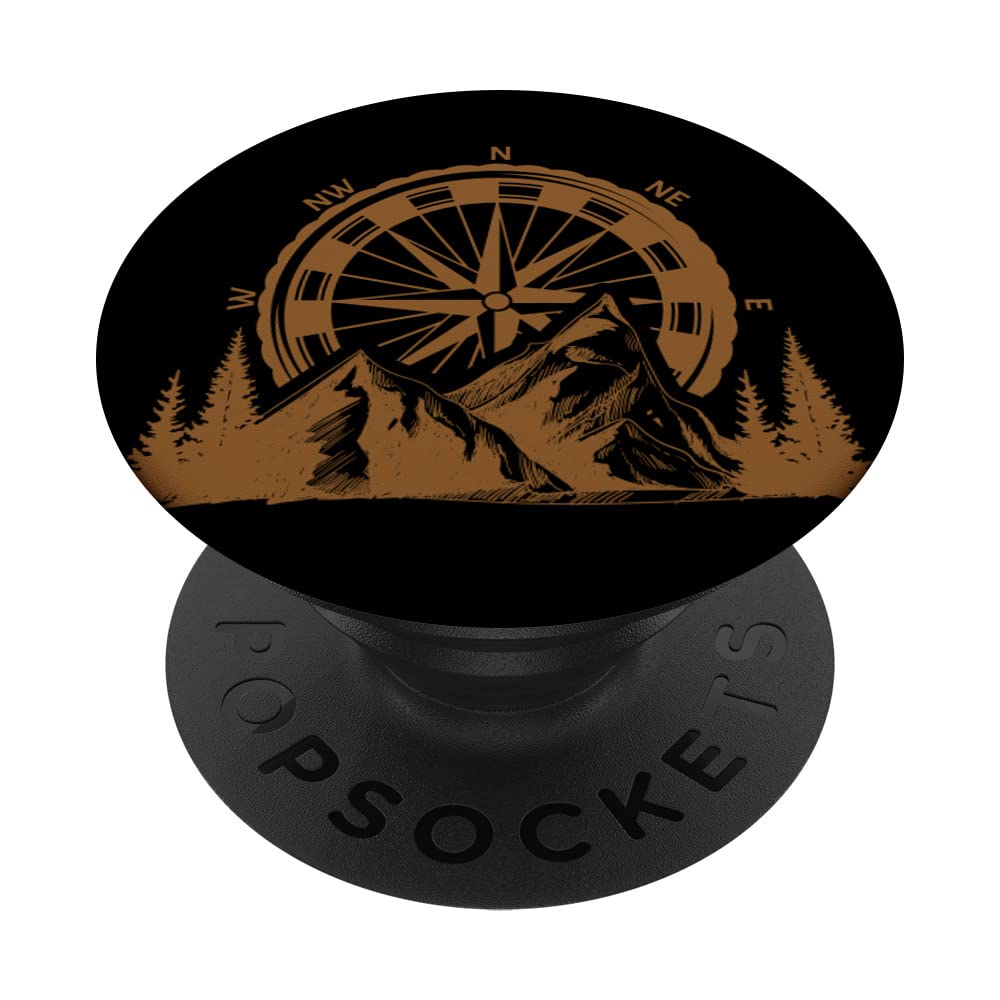 Compass Nautical Aesthetic Tree Mountains Landsacpe PopSockets Swappable PopGrip