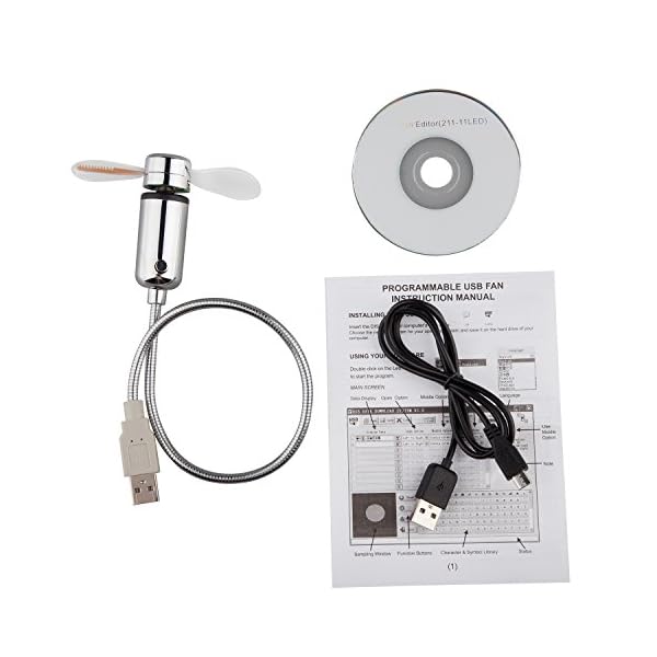 TRIXES-LED-Programmable-Flexible-Fan-USB-Connection-for-Laptop-or-Desktop-Computers TRIXES LED Programmable Flexible Fan - USB Connection for Laptop or Desktop Computers