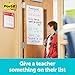 Post-it Dry Erase Whiteboard Film Surface for Walls, Doors, Tables, Chalkboards, Whiteboards, and More, Removable, Stain-Proof, Easy Installation, 3 ft x 2 ft Roll , White, 3 x 2 Feet (DEF3x2A)