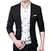 Mens Slim Fit Casual One Button Blazer Jacket Black 6XL