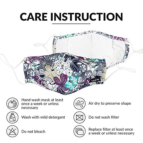 Anti Dust Face Mouth Cover Mask Respirator - Dustproof Anti-bacterial Washable - Reusable masks Respirator Comfy - Cotton Germ Protective Breath Healthy Safety Warm Windproof Mask (Blue-Mix1) - Thumbnail 7