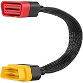 LAUNCH OBD2 Extension Cable Full 16Pin Male to Female OBDII Extend Cable for Car OBD Diagnostic Extender Cord Connector Reinf