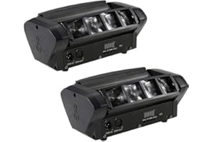 JCYWFLODY Spider Moving Head Light 8x10W LEDs Beam DJ Lights RGBW Sound Activated and DMX-512 Control for Party Pub Disco Show Wedding Event Stage Lighting (2Pack)