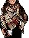 Women Winter Plaid Blanket Scarf Warm Shawl Wrap Soft Big Square Checked Tartan Scarves Oversized