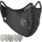 BASE CAMP Dust Breathing Mask Activated Carbon Dustproof Mask with Extra Carbon N99 Filters for Pollen Allergy Woodworking Mowing Running Cycling Outdoor Activities (Green)