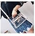 Clear Crossbody Messenger Shoulder Bag for Women Adjustable Strap, NFL Stadium Approved Trasparent Purse (Gray)