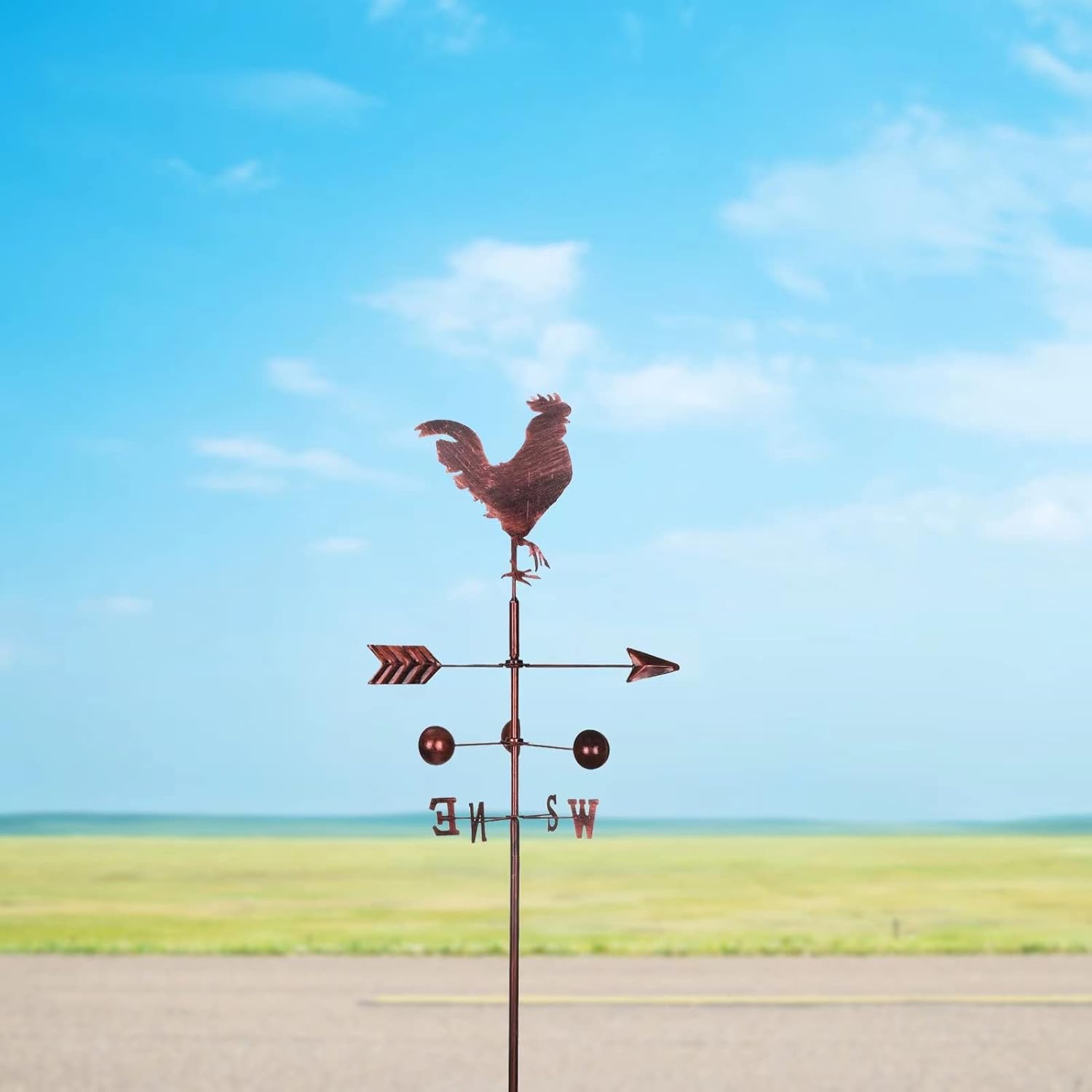 Weathervanes - Metal Weather Vane for Garden Decor Farmhouse Decorative 67 in Rooster Ornament Wind Vane Weathervanes