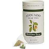 Avocado Leaf Tea β Caffeine-Free Herbal β Smooth, Antioxidant-Rich Wellness Tea β Hot or Cold Brew β All Natural, Non-GMO β 15 Biodegradable Pyramid Sachets