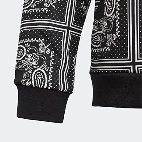 Amazon Co Jp アディダスオリジナルス バンダナ柄 スウェットパーカー Dw32 ペイズリー キッズ レディース 170cm Black Dw32 服 ファッション小物