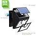Super Bright Outdoor Solar Lights with 8 LEDs- Maintenance Free Motion Activated Light- 100% Weatherproof Body (Black)