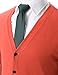 Doublju Mens Button Down V-Neck Cardigan