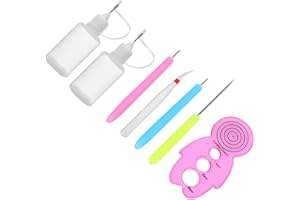 Baluue 7pcs DIY Paper Quilling Tool Kit for Beginners and Professionals Handmade Rolling and Random Color