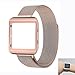 Ztotop Housing Frame Loop Band for Fitbit Blaze Smart Watch - Rose Gold