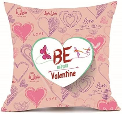 iCystore, Valentine Letters Pattern Super Soft Fabric Solid Print Fashion Throw Pillow Cases Cafe Sofa Cushion Cover Family Decor (S)