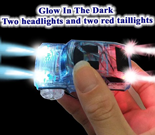 image for HapiSimi Track Car, LED Light Up Jeep Car (2-Pack), Multi-color LED Li