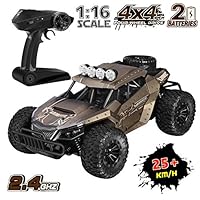 ShinePick RC Car, 4WD Remote Control Car for Kids, 1/16 Scale 2.4 Ghz Off Road RC Car with 2 Rechargeable Batteries, High Speed Toy Car for All Adults & Kids