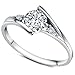 MENSO Women's Charms White Cubic Zirconia Diamond Love Promise Cz Ring Engagement Wedding Bridal Eternity Bands 5