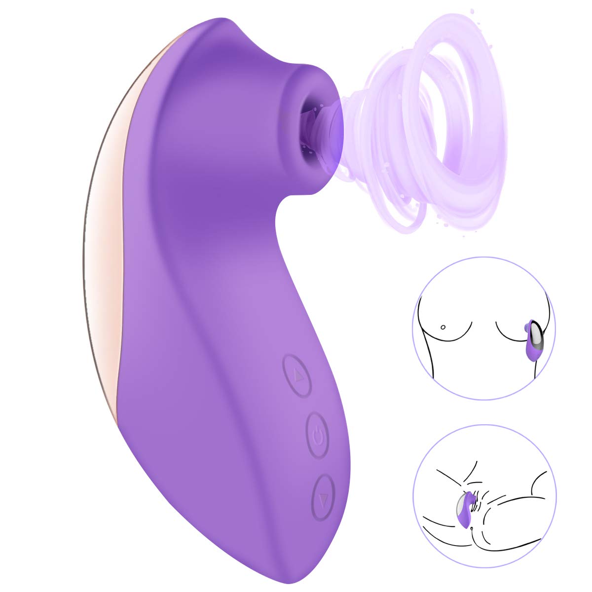 BOMBEX Clitoral Sucking Vibrator - Clit Sucker with 10 Frequencies| Waterproof Rechargeable Nipple Stimulator| Oral Sex Simulator Sex Toy for Women